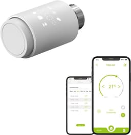Slimme Radiator Knop - Thermostaat Klep - Energie Besparen - Wifi Direct Koppeling - 10 x 5.65 cm - Wit — thumbnail 1