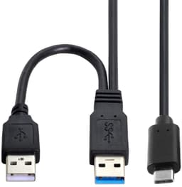USB-C naar 2x USB-A Y-Kabel met Extra Stroomvoorziening voor Externe Harde Schijf en Mobiele Apparaten — thumbnail 3