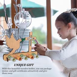 Houten Verjaardagsgeld Cadeau voor Doopfeesten - Creatieve Decoratie Vrienden en Familie — thumbnail 2