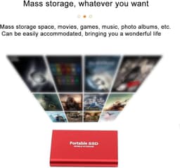 Draagbare SSD - Externe Opslag Schijf - Snelle Gegevensoverdracht - Schokbestendig Ultradun - 2TB 4TB 8TB - Blauw — thumbnail 5