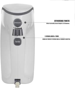 SAVI® Mixer met Mengkom - Keukenmachine - Keukenrobot - Inclusief Accessoires - Antraciet - Wit/Zilver - 25cm x 25cm x 32cm — thumbnail 2