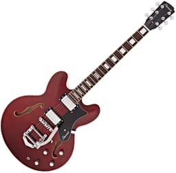 Hartwood Revival Vibrato Semi-akoestische Gitaar, Cherry Red — thumbnail 1