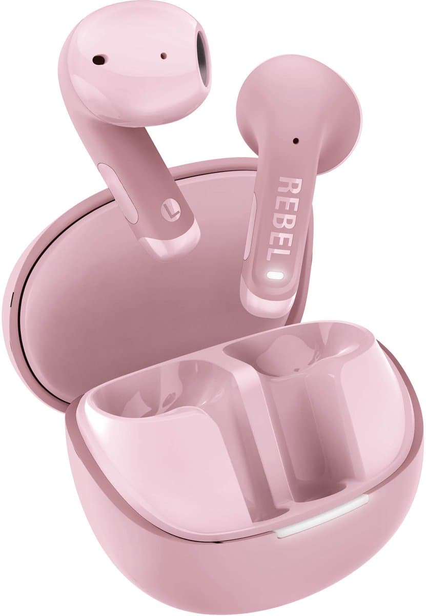 Fresh 'n Rebel Twins Core 2 - Draadloze oordopjes - Bluetooth oortjes met 40 uur speeltijd - Met Microfoon en App - Pastel Pink — afbeelding 1