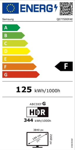 Samsung QE77S90F - 77 inch - 4K OLED - 2025 - Buitenlands model — thumbnail 2