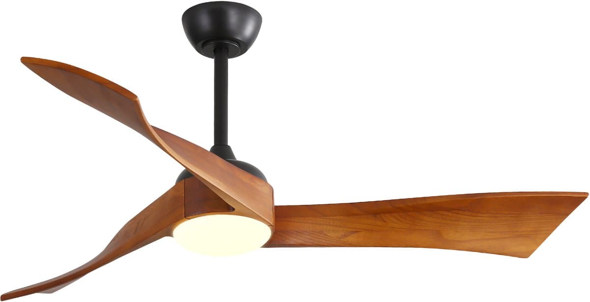 52 inch Plafondventilator met Lamp – 6 Snelheden, Energiezuinige DC-motor, Afstandsbediening – Slaapkamer & Woonkamer — afbeelding 1