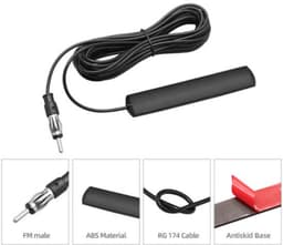 Universele FM/AM Radio Antenne voor Auto - Inclusief raam montage - 85~112MHz - Autoradioantenne - 5 meter draad - Plug and Play - Ongestoord Muziek Luisteren — thumbnail 4