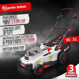 ELEM - Grasmaaier - Accu lithium 40V (2x20V) - Maaibreedte 37cm - Opvangbak 35L — thumbnail 3