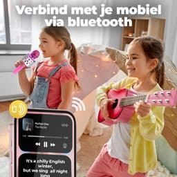 Denver Karaoke Microfoon Bluetooth - Draadloos - Karaoke Set - Ingebouwde Speaker - AUX - MicroSD - KMS20 - Roze — thumbnail 2