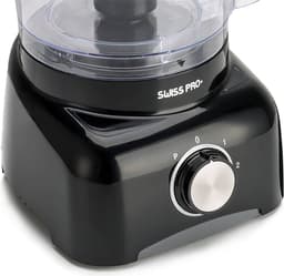 Multifunctionele Foodprocessor – 800W – 1,2L Mengkom – Retro Design – Zwart/RVS – Snijden, Hakken, Pureren, Raspen & Persen – Inclusief Accessoires — thumbnail 5