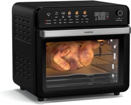 Klarstein Airfryer AirGlaze Digitale Heteluchtfriteuse – 34 L, 2000 W, 19 Programma’s, Rotisserie, Touchdisplay, 40–350 °C, Pizzasteen & Grillroosters, Dubbel Glasdeur, Zwart - voor Keuken - Timer - Heteluchtoven — thumbnail 1