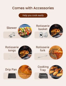 AirFryer XXL - Air Fryer - Heteluchtfriteuse - App control - Oven - Rotisserie - Dehydrator - Touch Screen - Turbo functie - 12 in 1 - 1700 watt - Zwart — thumbnail 3