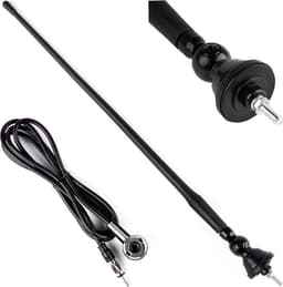 Universele antenne met voet - Auto antenne - 34cm - 5mm - 1,4m kabel lengte - Rubber — thumbnail 1