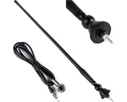 Universele antenne met voet - Auto antenne - 34cm - 5mm - 1,4m kabel lengte - Rubber
