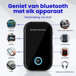 DirectGoods® Bluetooth Receiver - 3.5MM AUX - Bluetooth Ontvanger - Handsfree Bellen - Bluetooth Audio Receiver - Bluetooth Auto via AUX - Incl. Aux Kabel — thumbnail 3