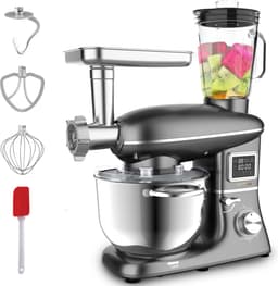 HYUNDAI - Success Cake+ Keukenmachine met Blender en Vleesmolen - 1500 W - 6,2 L RVS Mengkom - 6 Snelheden - Grijs — thumbnail 1