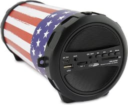 Caliber Bluetooth Speaker - Draagbare Speaker met Bluetooth, USB, SD en AUX 8 Uur Speeltijd - USA print (HPG407BT-USA) — thumbnail 2