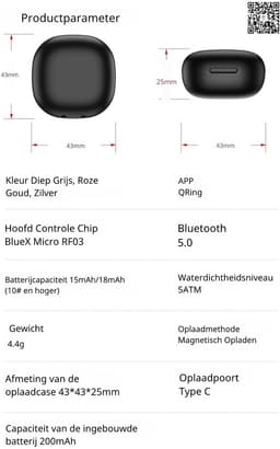 DrPhone RingSense V3 – Smart Ring - Europese ringmaat 59 - 5ATM Waterdicht – Slaapmonitor – Hartslagmeter - SpO2 + Case - Zwart — thumbnail 5