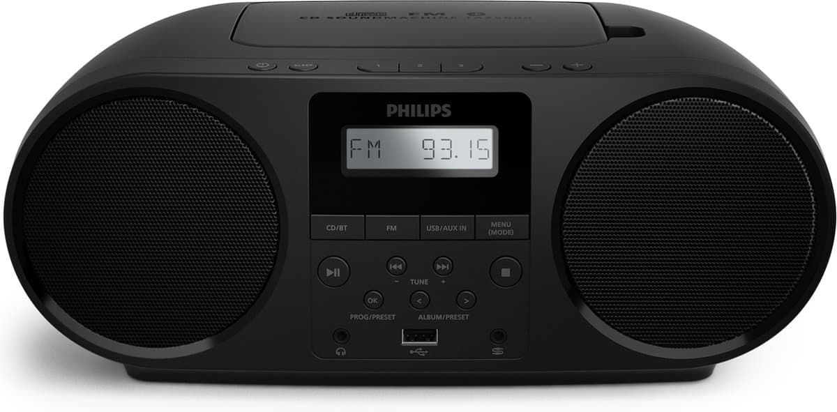PHILIPS TAZ5000/00 Draagbare Multi-source CD-speler CD, FM-radio Bluetooth 5.4, Audio-ingang, USB Koptelefoonaansluiting (3,5 mm) — afbeelding 1