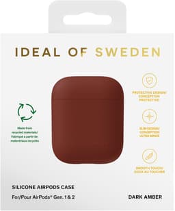 iDeal of Sweden Silicone Case voor de Apple AirPods 1 / 2 - Dark Amber — thumbnail 4