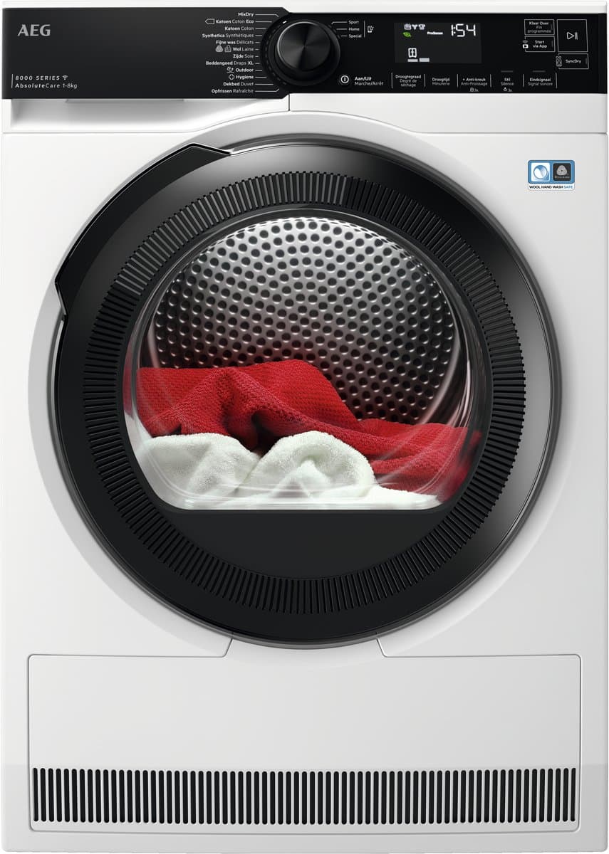 AEG TR88AA64C 8000 AbsoluteCare® - Warmtepomp Droogkast - 8 kg - NL/FR — afbeelding 1