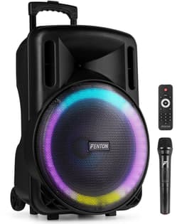 Speaker Bluetooth - Fenton FT15LED MK2 karaoke box met LED’s, accu en microfoon - Voor huisfeesten — thumbnail 1