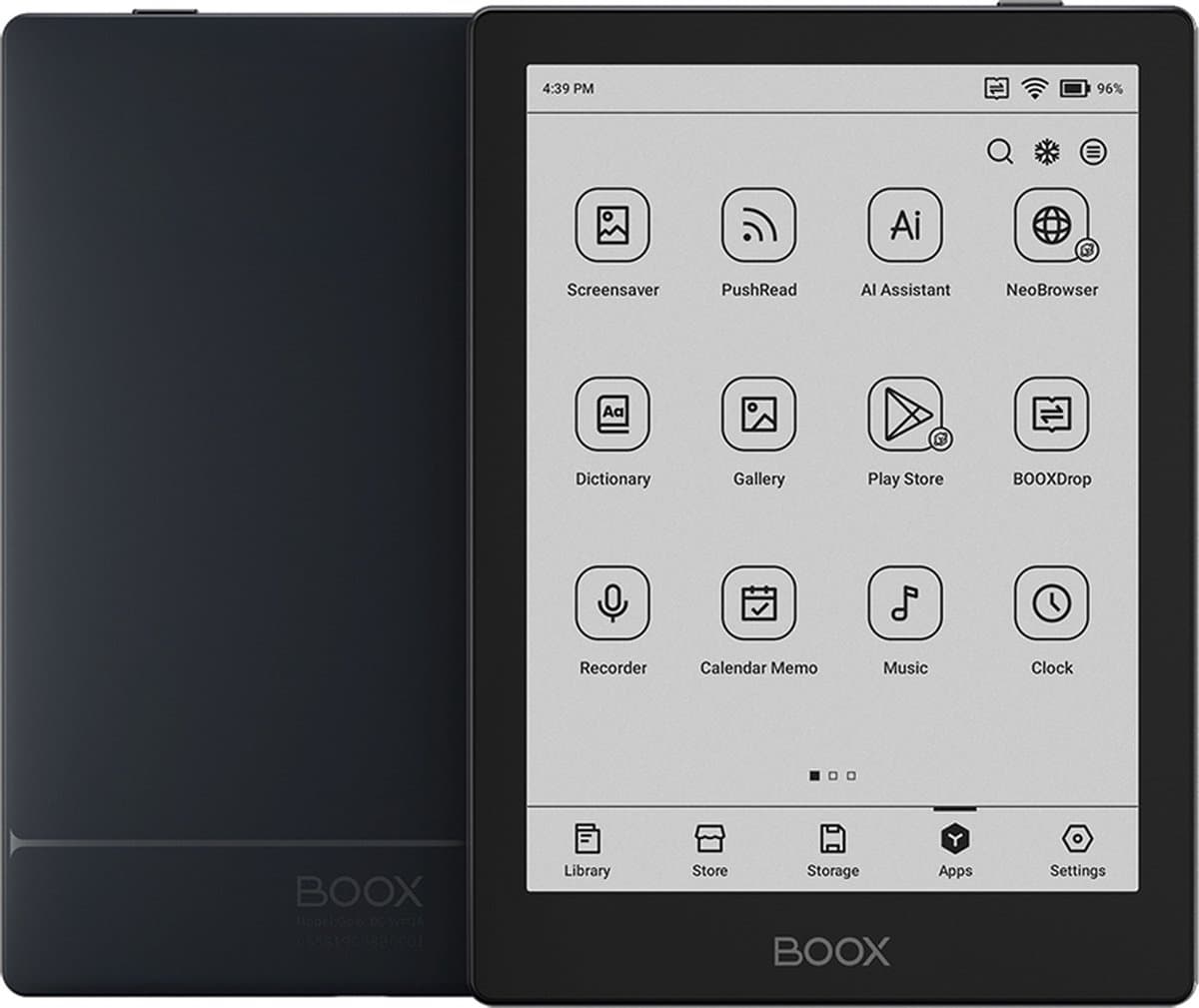 2e Kansje Boox Go 6 - 6" e-inkt e-reader - Zwart - Android 11, Play Store — afbeelding 1