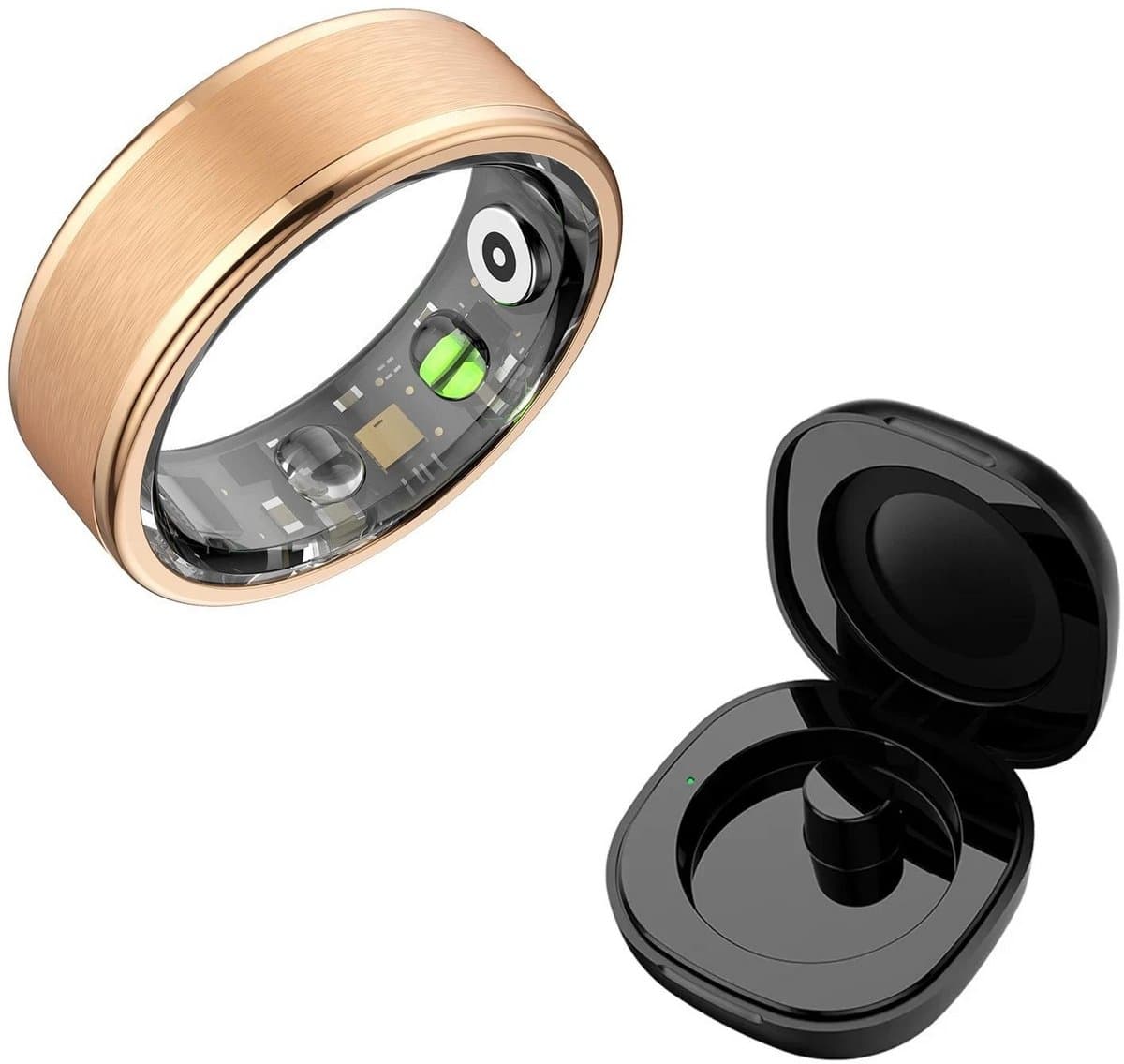 DrPhone RingSense V3 – Smart Ring - Europese ringmaat 57 - 5ATM Waterdicht – Slaapmonitor – Hartslagmeter - SpO2 + Case - Rose Goud Kleurig — afbeelding 1