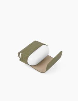 IDEAL OF SWEDEN, Hoesje geschikt voor Apple AirPods 3 - Flo Series Croco Textuur met Karabijnhaak, Groen — thumbnail 5
