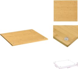 vidaXL - Kookplaatafdekking - 50x56x1,5 - cm - bamboe — thumbnail 5