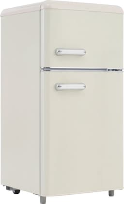 Merax Retro Mini Koelkast 72L – Koel-vriescombinatie met 21L Vriesvak – 91 cm Hoog – LED-Verlichting & Instelbare Temperatuur – Energieklasse E – Wit — thumbnail 1