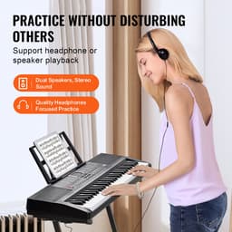 VEVOR Digitaal Toetsenbord met 61 Toetsen Elektrische Piano, Piano Digitale Piano 200 Ritmes — thumbnail 5
