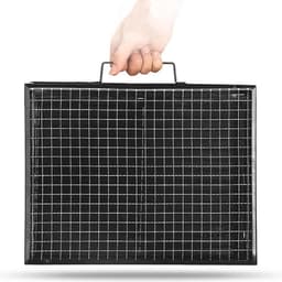 IBBO Shop - Oustuff Opvouwbare BBQ - Picknick Barbecue - Houtskool Grill - Outdoor Kamperen - Opvouwbaar - 35 x 27 x 20cm - Draagbaar - Zwart — thumbnail 3