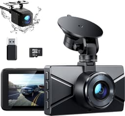 ApexArte® Dashcam voor Auto - Dualdashcam Voor en Achter - Full HD - Zwart — thumbnail 1
