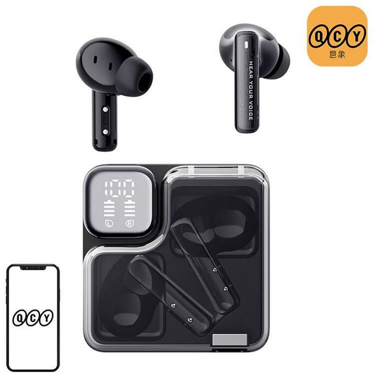QCY Melobuds Neo-Zwart — afbeelding 1