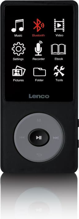 Lenco Xemio-860BK - MP3/MP4 speler met Bluetooth en 8GB intern geheugen - Zwart — thumbnail 1