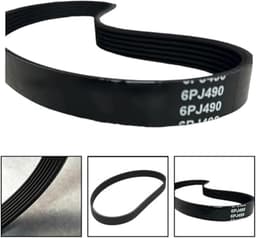 Aandrijfriem Grasmaaier - Maaier Riem - Gazon Onderhoud - Duurzaam Rubber - 6PJ490 - Zwart — thumbnail 3
