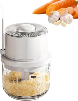 Elektrische mini-hakmolen - Keukenmachine - Snel ingrediënten snijden - Tijdbesparende keukenoplossing - 350 ml inhoud - Wit — thumbnail 1