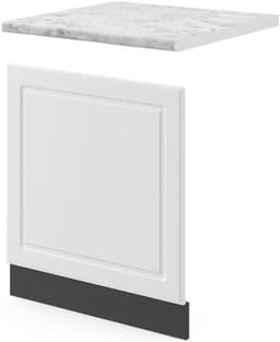 Vaatwasser paneel - Keukenfront Landhuis - Keuken opknappen - Gedeeltelijk geïntegreerd - 60 cm breed - Wit — thumbnail 1