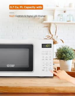 Magnetron met kookplaat - Kleine oven - Snel maaltijden bereiden - Touch bediening - 0.7 CU capaciteit - Wit — thumbnail 4