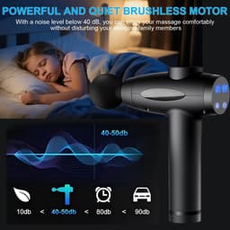 Massage Gun - Spierherstel Apparaat - Spierpijn Verlichten - 30 Snelheden 9 Koppen - 12mm Penetratie - Zwart — thumbnail 2