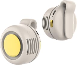 Draagbare, stille en bladeloze clipventilator – Oplaadbare en draagbare ventilator – Handsfree koeling voor taille en nek – 3 snelheden – 6 uur gebruiksduur – USB-C snelladen (Wit) — thumbnail 4