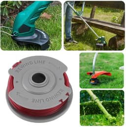 Dailygoods - Dailygoody - Vervangende spoelen - Grasmaaier spoelen - 2 stuks - Grijs - Trimmerlijnen voor tuinen - Geschikt voor Gardena - 10 meter kabel — thumbnail 2