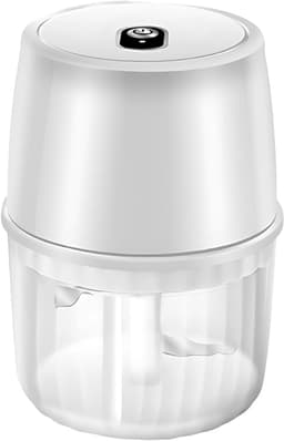 Keuken Hakmachine - Mini Chopper - Snel Ingrediënten Snijden - Draadloos Ontwerp - 250 ml - Wit — thumbnail 1