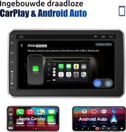 ESSGOO 1DIN Autoradio 360° draaibaar scherm - Android 15 - 4+64G - Draadloos Carplay & Andriod Auto - Bluetooth - GPS-navigatiesystem - 12LED Achteruitrijcamera - Microfoon - Wifi Bluetooth - DAB+ — thumbnail 3