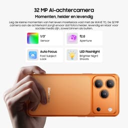 Blackview WAVE 7C Smartphone 4G - 16GB RAM - 128GB ROM - 6,56 inch - Android 16 Telefoon - 5000 mAh - Dual SIM - GPS - OTG - Zwart — thumbnail 5
