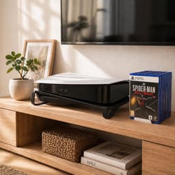 Horizontale standaard geschikt voor PlayStation 5 Disc Edition - PS5 consolehouder voor liggende plaatsing - Gaming stand - Zwart — thumbnail 2