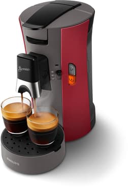 Philips Senseo Select Koffiepadmachine CSA230/90 - Keuze uit 1 of 2 Kopjes - Instelbare Intensiteit - Automatische Uitschakeling - Rood en Grijs — thumbnail 4