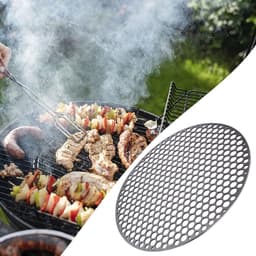 Rond RVS Grillnet voor Buiten, 18cm tot 30cm - Ideaal voor Kamperen en Picknicken, Duurzaam en Roestvrij — thumbnail 5