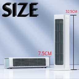 Draagbare Airconditioner - Mini Aircooler - Persoonlijke Koeling - Ultra Stil Ontwerp - 32.5 x 7.5 x 7.5CM - Wit — thumbnail 4
