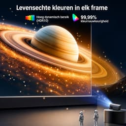 Novari - Beamer - Projector - 4k beamer - 1200 ANSI lumen helderheid - Full HD 1080P resolutie - Dubbele 10W luidsprekers - 120W — thumbnail 5